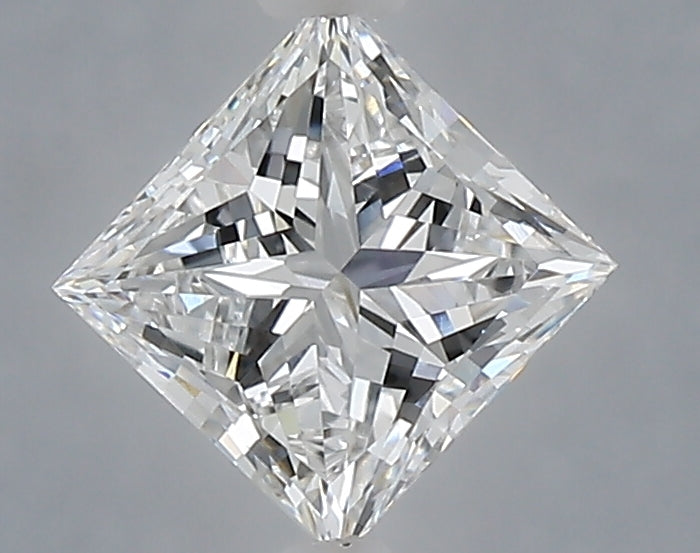 1.09 Carat Princess Shaped, Very Good Cut, D Color, VVS2 Clarity, IGI Certified Lab Grown Diamond