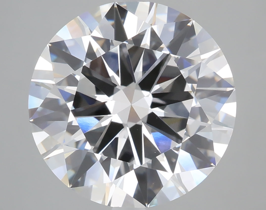 5.40 Carat Round Shaped, Excellent Cut, E Color, VVS2 Clarity, IGI Certified Lab Grown Diamond