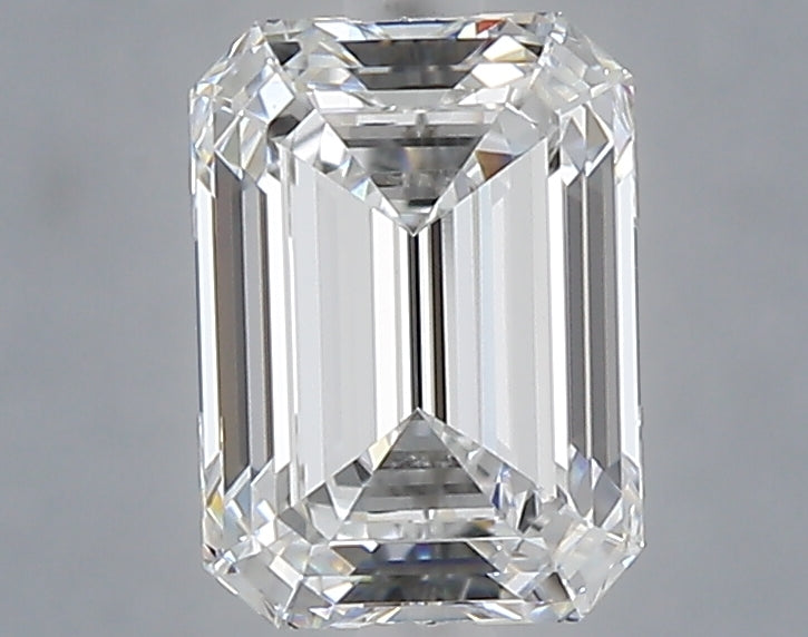 1.25 Carat Emerald Shaped, Ideal Cut, D Color, VVS2 Clarity, IGI Certified Lab Grown Diamond