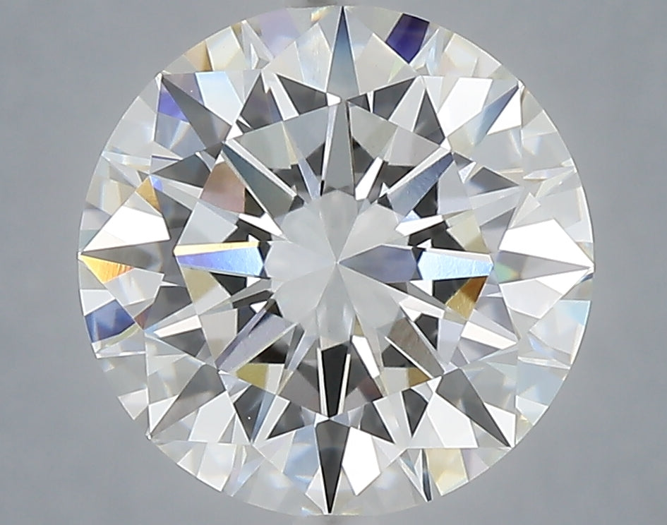 4.10 Carat Round Shaped, Excellent Cut, F Color, VVS2 Clarity, IGI Certified Lab Grown Diamond