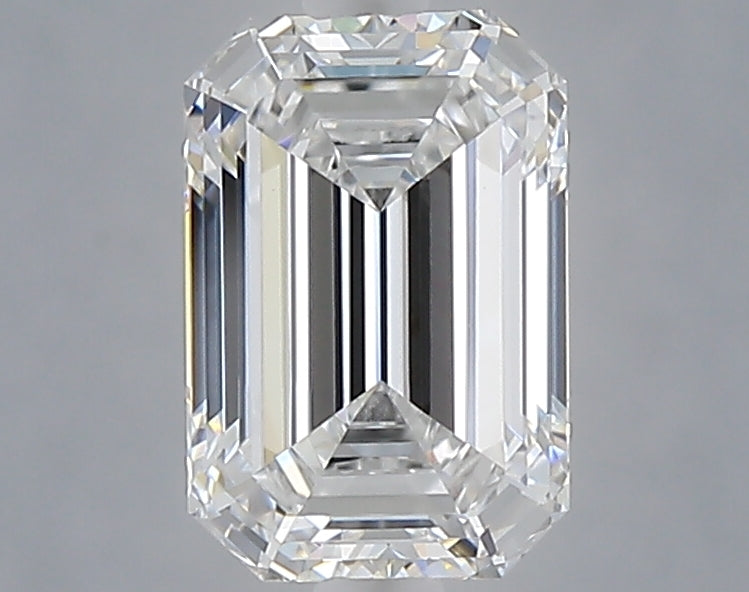 1.10 Carat Emerald Shaped, Ideal Cut, D Color, VVS2 Clarity, IGI Certified Lab Grown Diamond