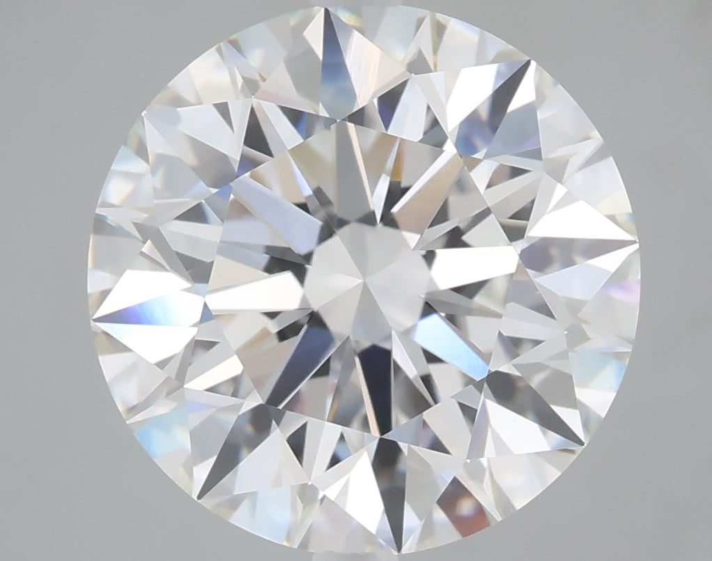 5.11 Carat Round Shaped, Excellent Cut, F Color, VVS1 Clarity, IGI Certified Lab Grown Diamond