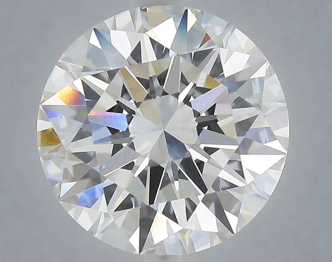 6.10 Carat Round Shaped, Excellent Cut, F Color, VVS2 Clarity, IGI Certified Lab Grown Diamond