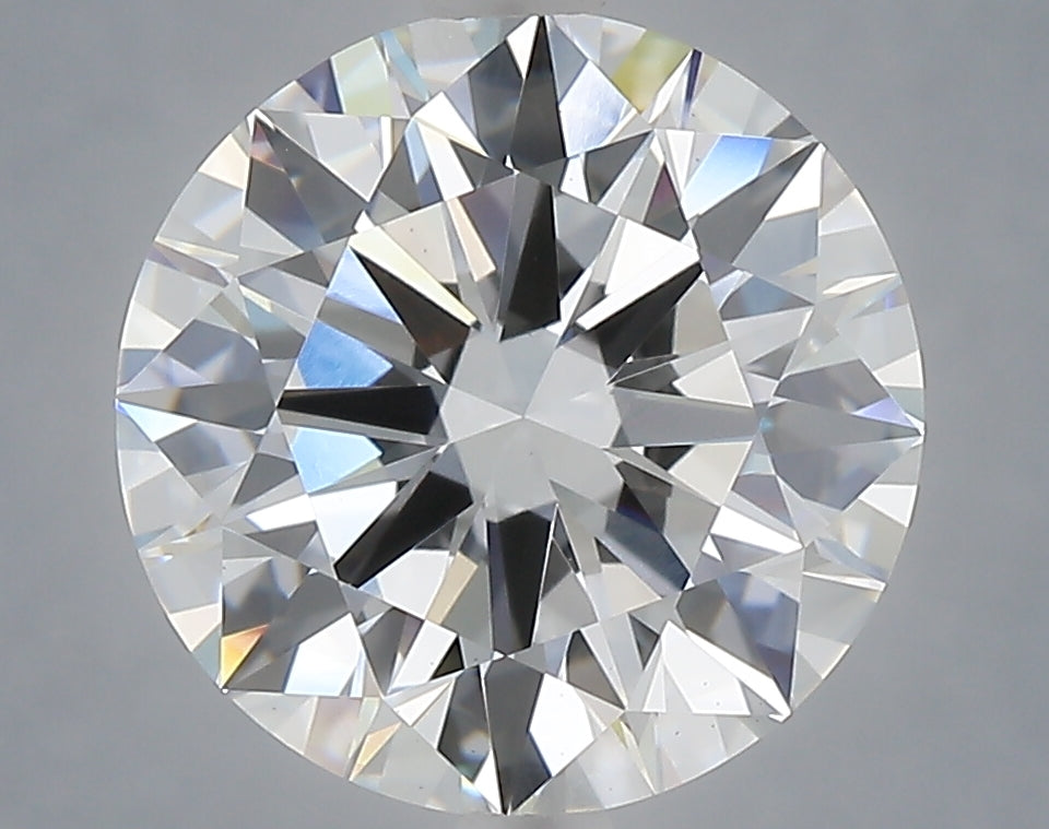 4.07 Carat Round Shaped, Excellent Cut, E Color, VVS2 Clarity, IGI Certified Lab Grown Diamond
