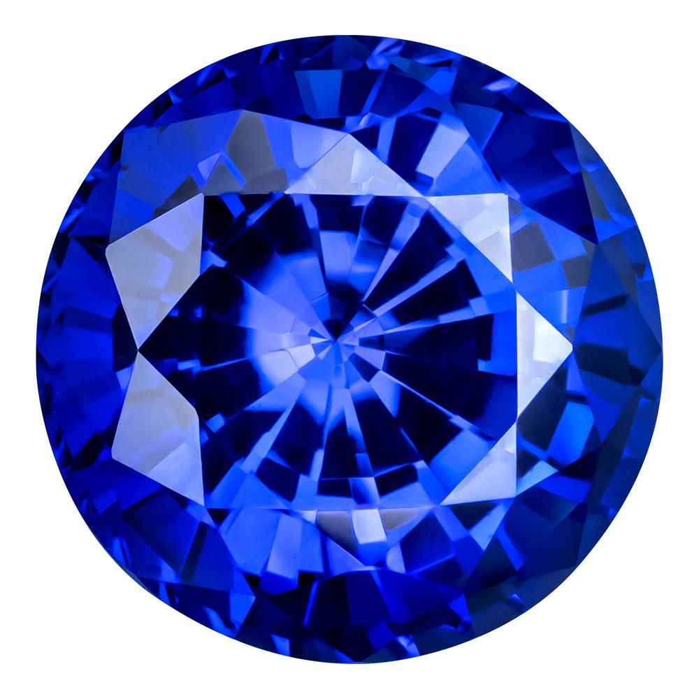 0.35 Carat Round Cut Lab-Created Blue Sapphire