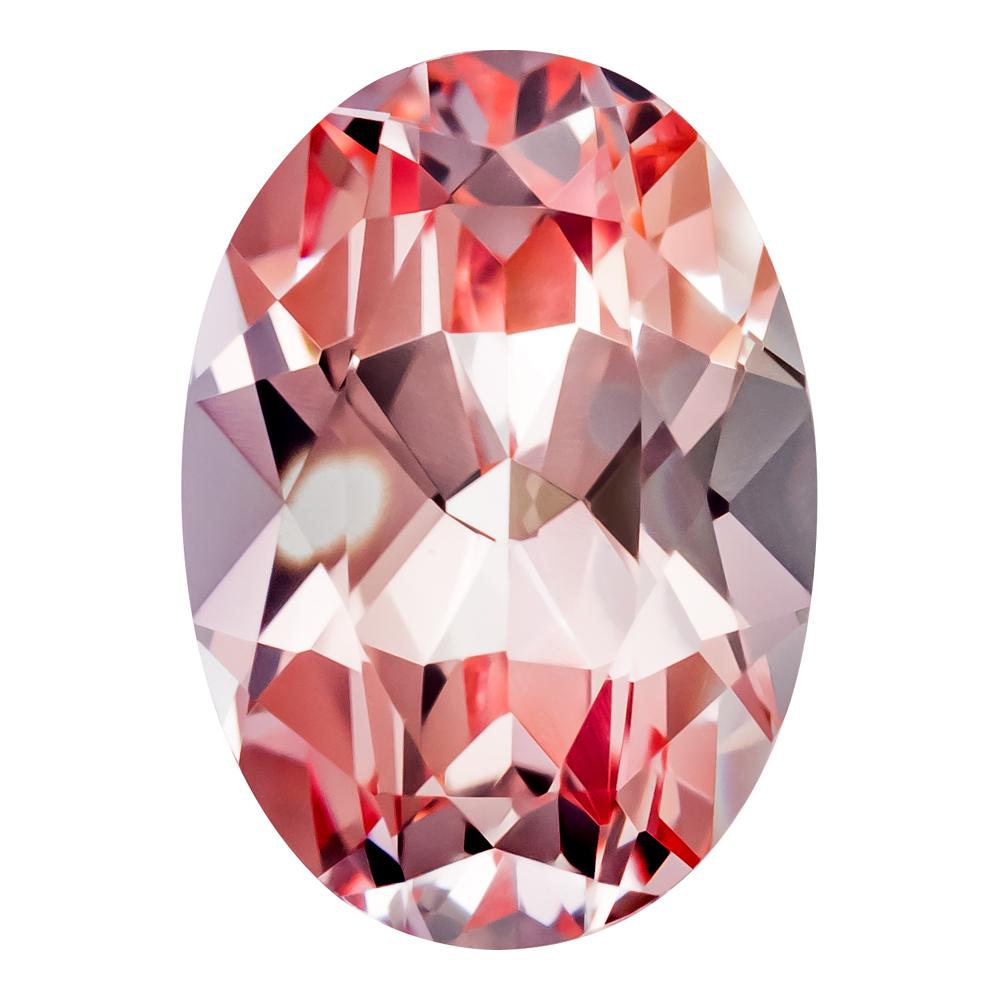 3.95 Carat Oval Cut Lab-Created Champagne Sapphire
