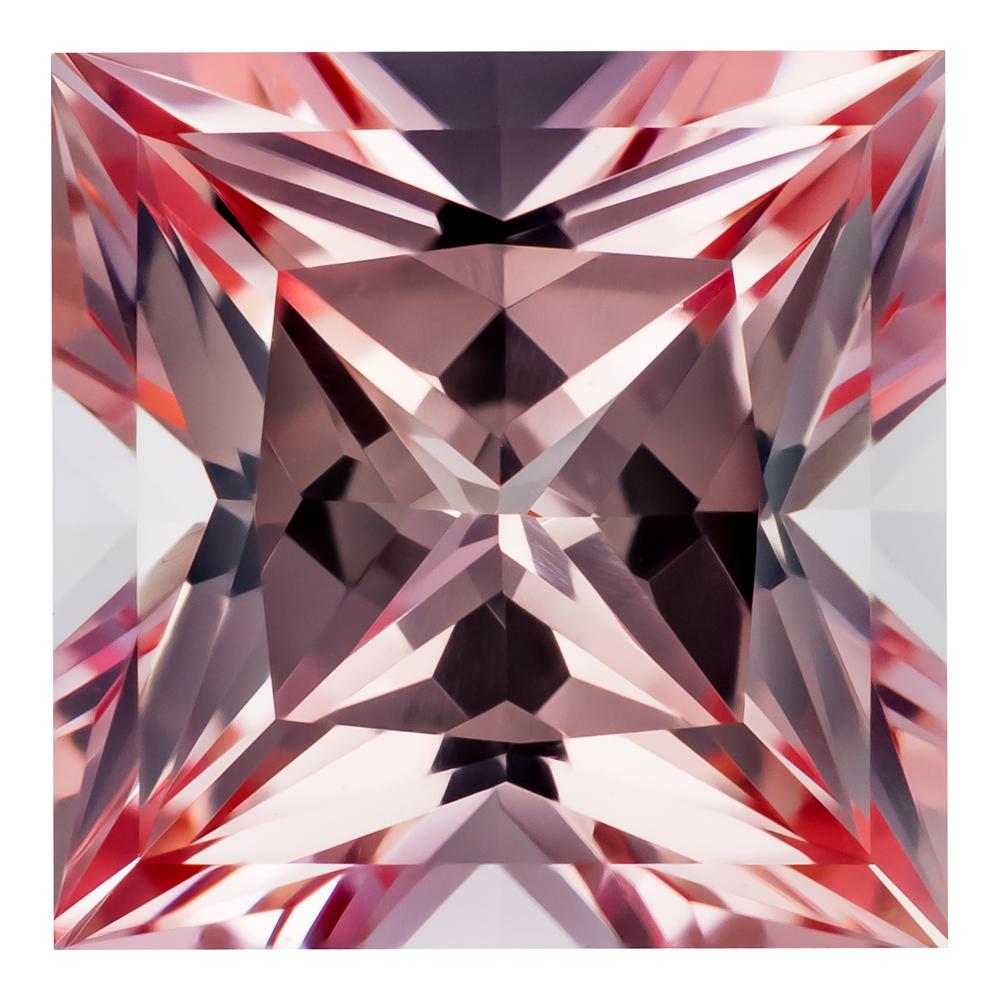 1.39 Carat Princess Cut Lab-Created Champagne Sapphire