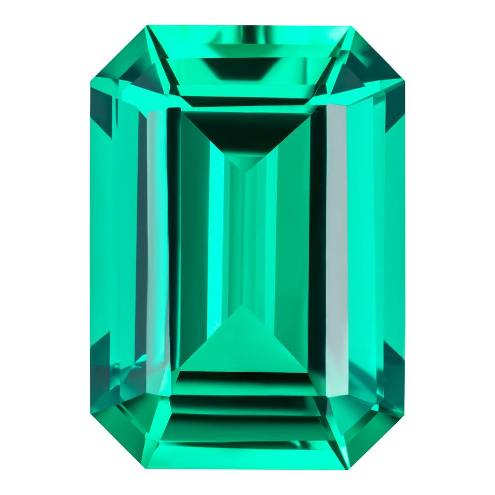 4.35 Carat Emerald Cut Lab-Created Emerald