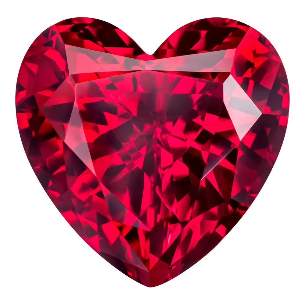 0.70 Carat Heart Cut Lab-Created Ruby