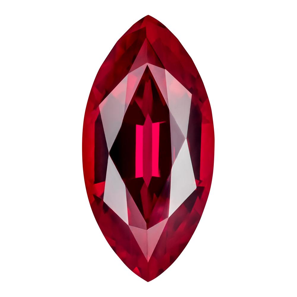 0.70 Carat Marquise Cut Lab-Created Ruby