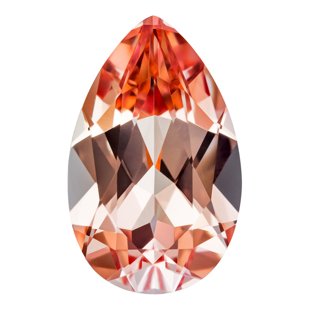 1.90 Carat Pear Cut Lab-Created Pink Champagne Sapphire