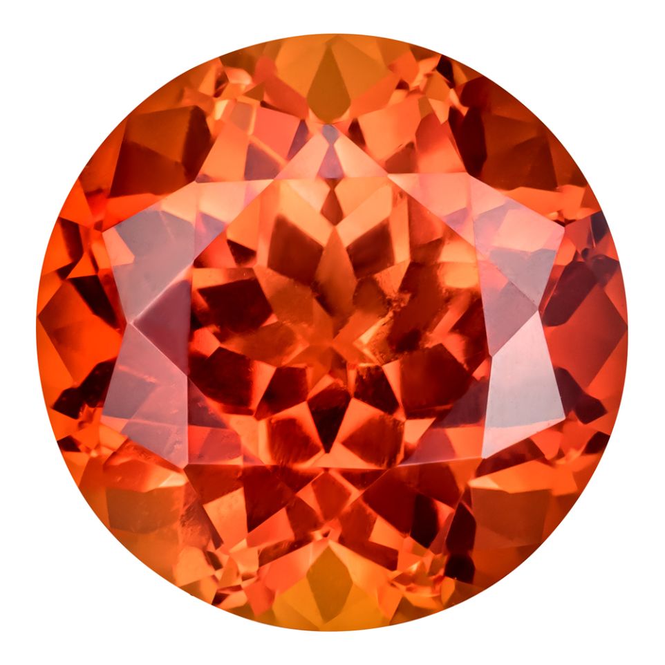 3.00 Carat Round Cut Lab-Created Padparadscha
