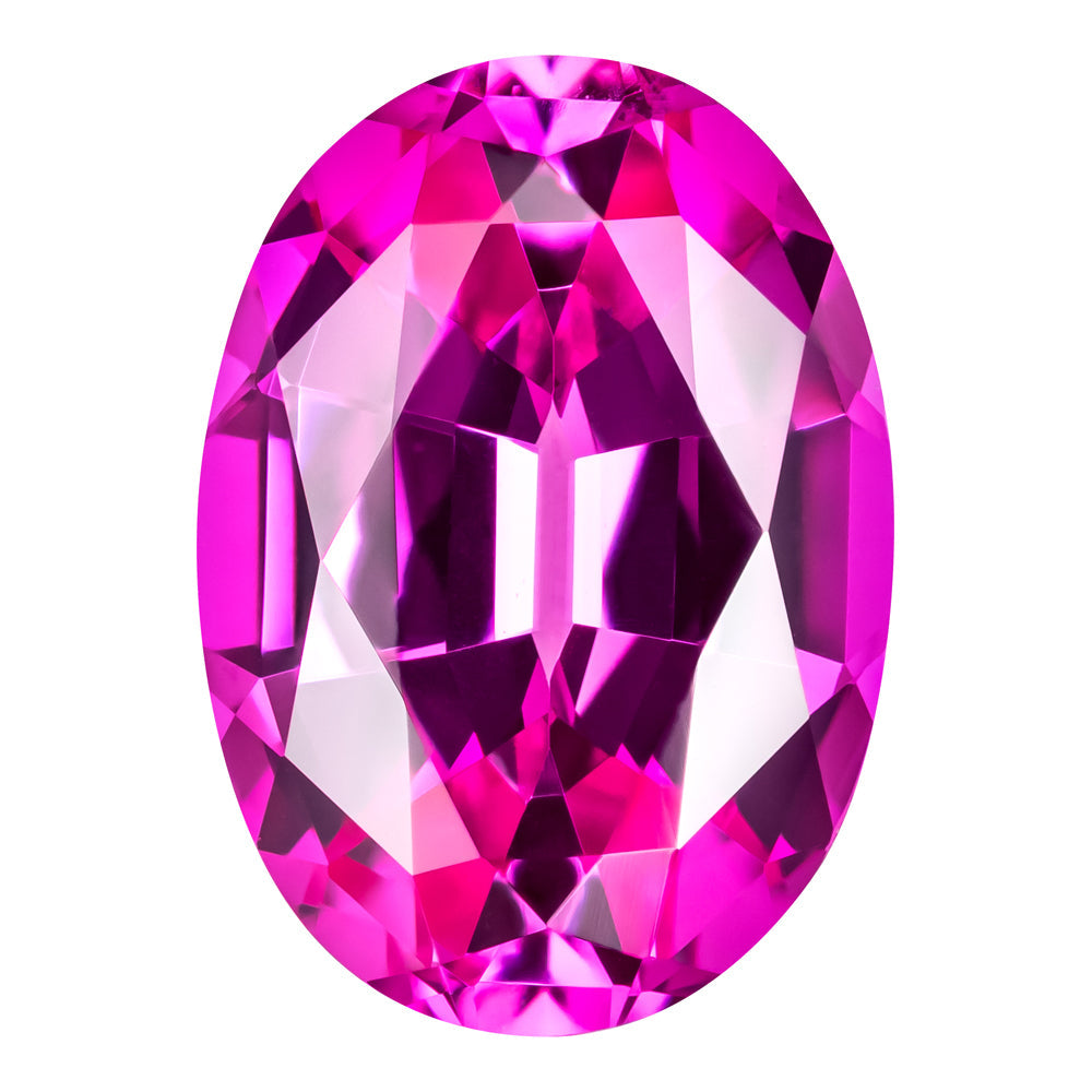 0.28 Carat Oval Cut Lab-Created Pink Sapphire