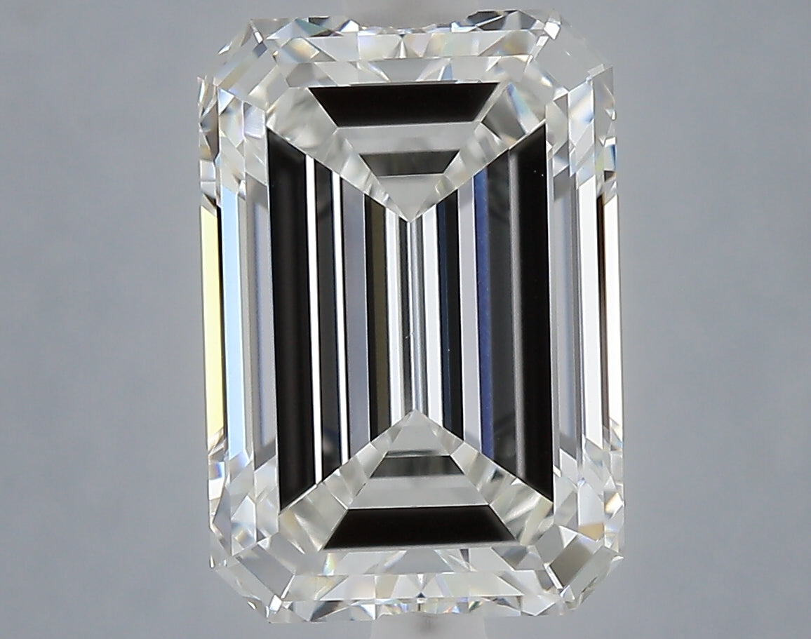 5.25 Carat Emerald Shaped, Ideal Cut, F Color, VS1 Clarity, IGI Certified Lab Grown Diamond