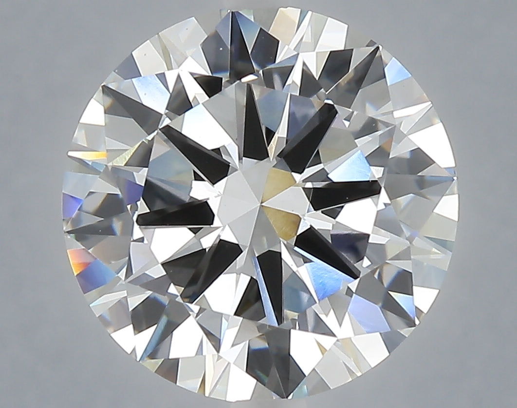 6.02 Carat Round Shaped, Excellent Cut, F Color, VVS2 Clarity, IGI Certified Lab Grown Diamond
