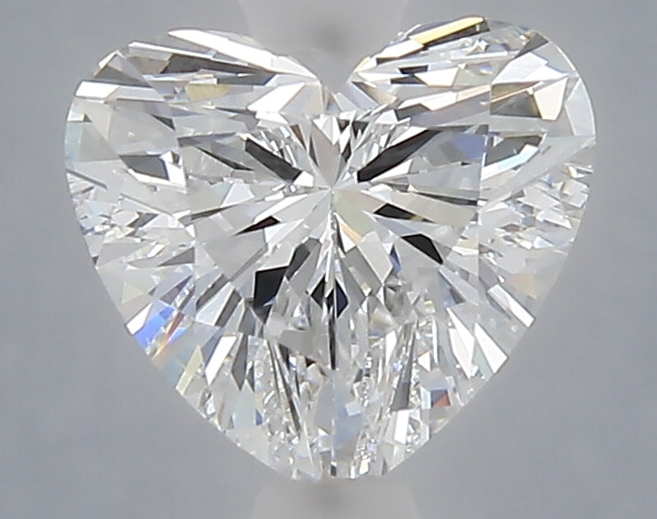 1.58 Carat Heart Shaped, Ideal Cut, D Color, VVS2 Clarity, IGI Certified Lab Grown Diamond
