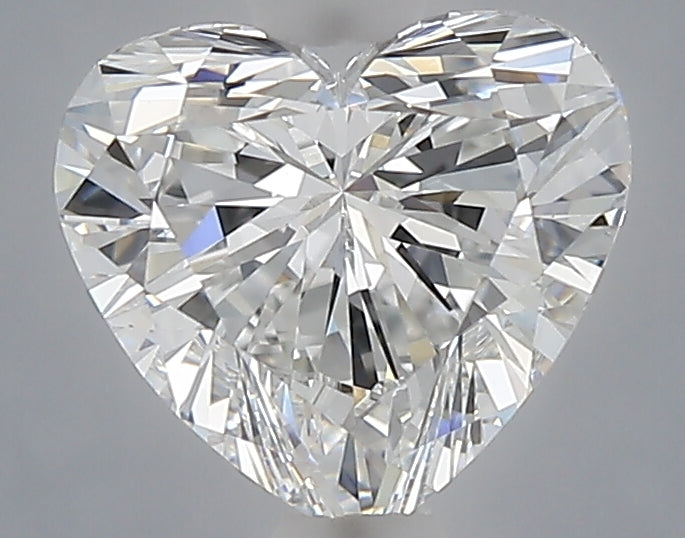 1.58 Carat Heart Shaped, Excellent Cut, E Color, VVS2 Clarity, IGI Certified Lab Grown Diamond