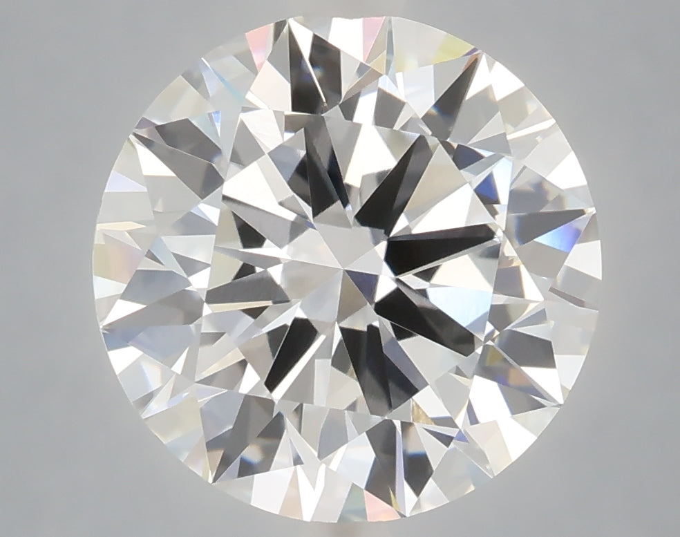 5.04 Carat Round Shaped, Ideal Cut, F Color, VVS2 Clarity, IGI Certified Lab Grown Diamond
