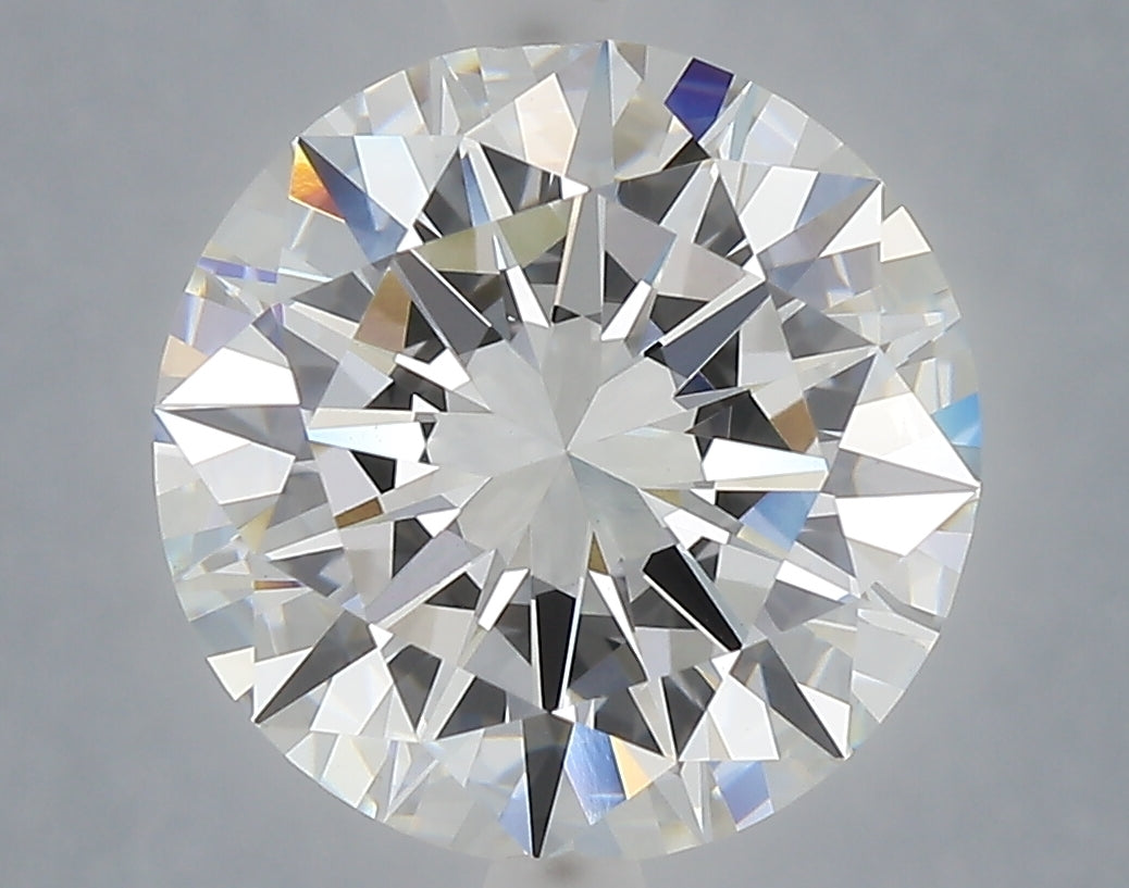 5.00 Carat Round Shaped, Excellent Cut, F Color, VS1 Clarity, IGI Certified Lab Grown Diamond