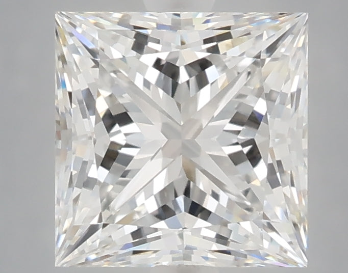 2.60 Carat Princess Shaped, Ideal Cut, E Color, VVS2 Clarity, IGI Certified Lab Grown Diamond