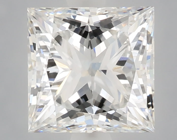 2.50 Carat Princess Shaped, Ideal Cut, E Color, VVS2 Clarity, IGI Certified Lab Grown Diamond