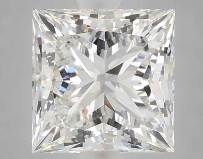 2.08 Carat Princess Shaped, Ideal Cut, E Color, VVS2 Clarity, IGI Certified Lab Grown Diamond