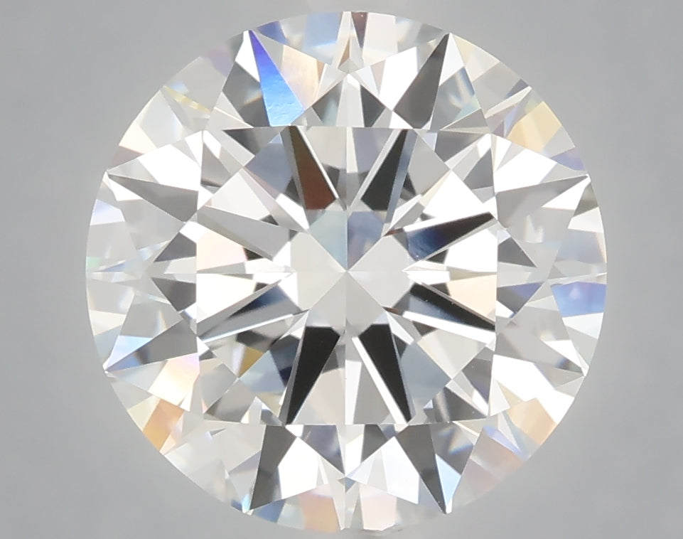 5.00 Carat Round Shaped, Excellent Cut, F Color, VVS2 Clarity, IGI Certified Lab Grown Diamond