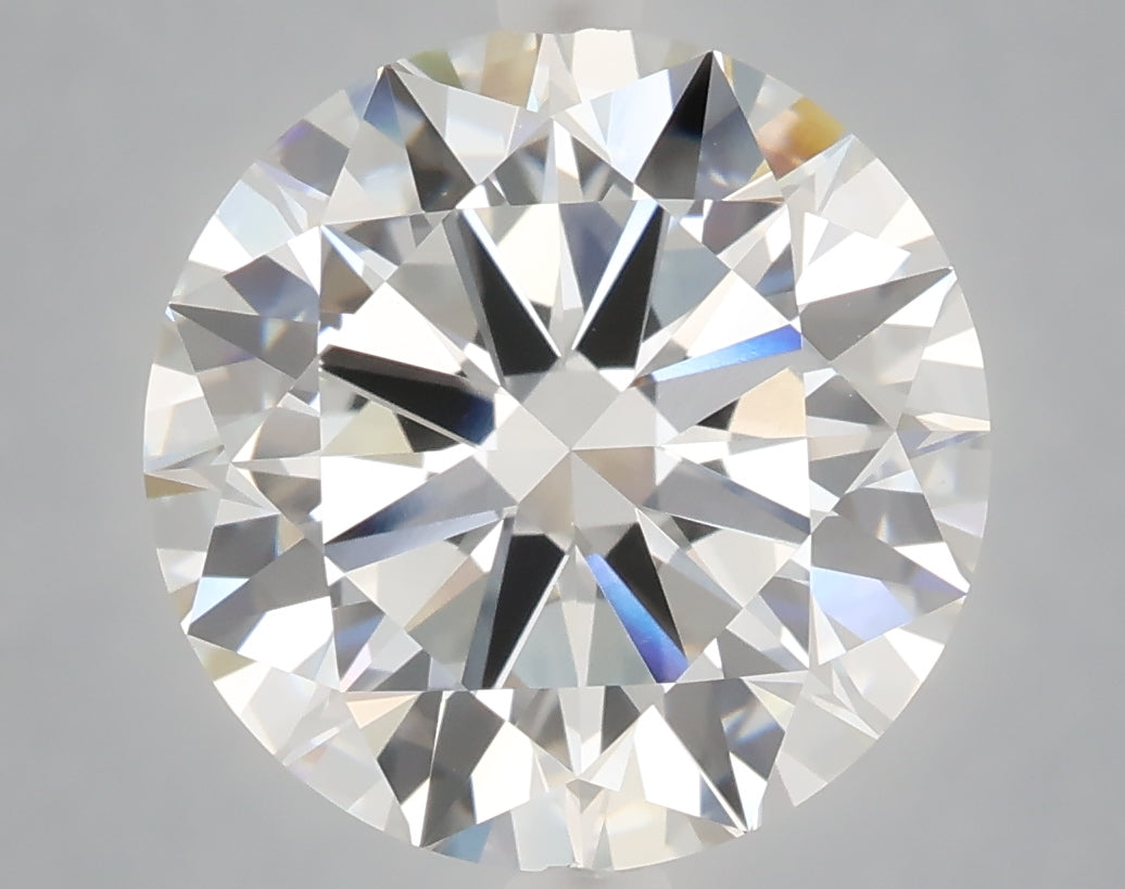 6.04 Carat Round Shaped, Excellent Cut, F Color, VVS2 Clarity, IGI Certified Lab Grown Diamond