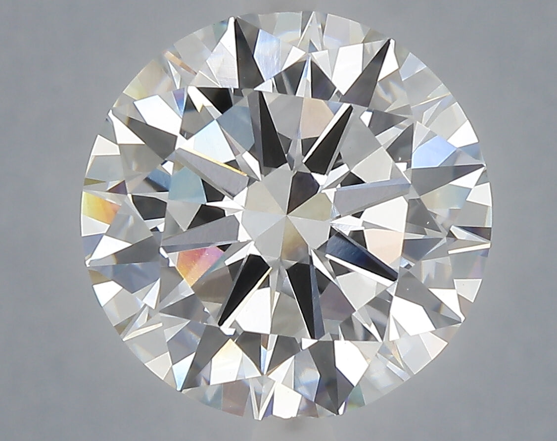 6.01 Carat Round Shaped, Excellent Cut, F Color, VS1 Clarity, IGI Certified Lab Grown Diamond