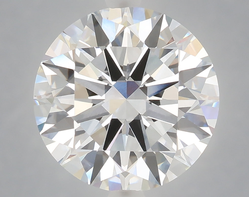 5.04 Carat Round Shaped, Excellent Cut, F Color, VVS2 Clarity, IGI Certified Lab Grown Diamond