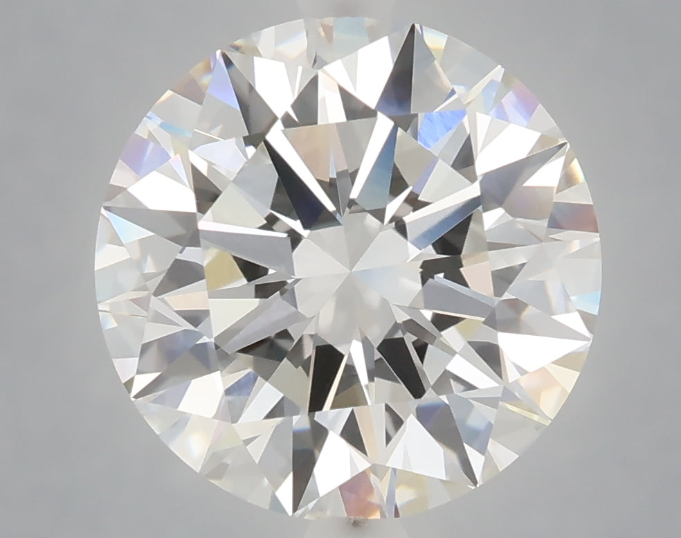 5.02 Carat Round Shaped, Excellent Cut, F Color, VS1 Clarity, IGI Certified Lab Grown Diamond