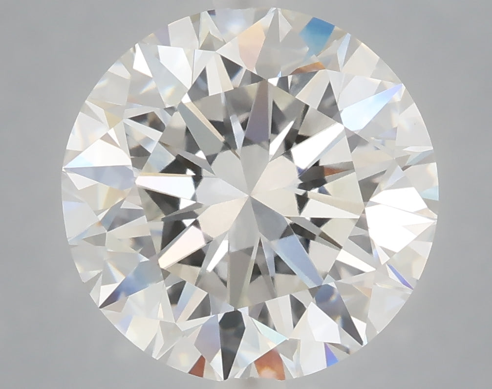 6.08 Carat Round Shaped, Excellent Cut, F Color, VVS2 Clarity, IGI Certified Lab Grown Diamond