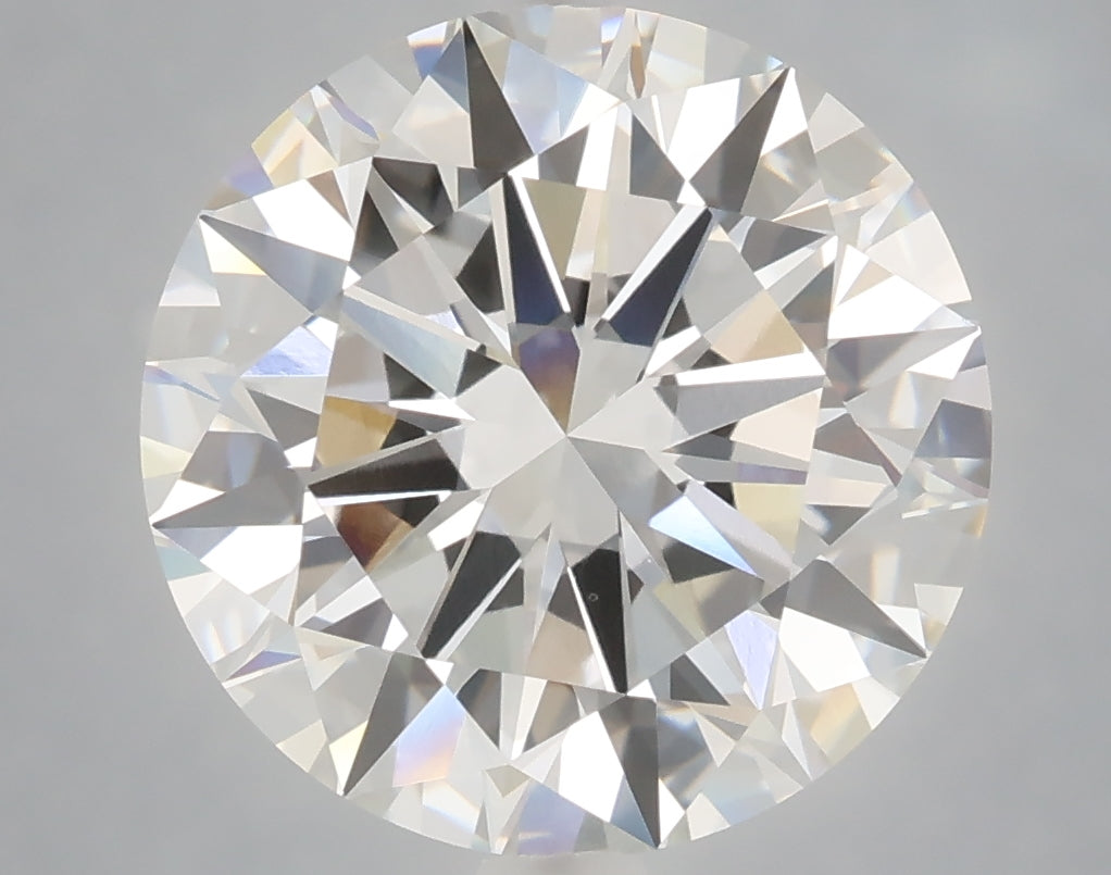 6.02 Carat Round Shaped, Excellent Cut, E Color, VVS2 Clarity, IGI Certified Lab Grown Diamond