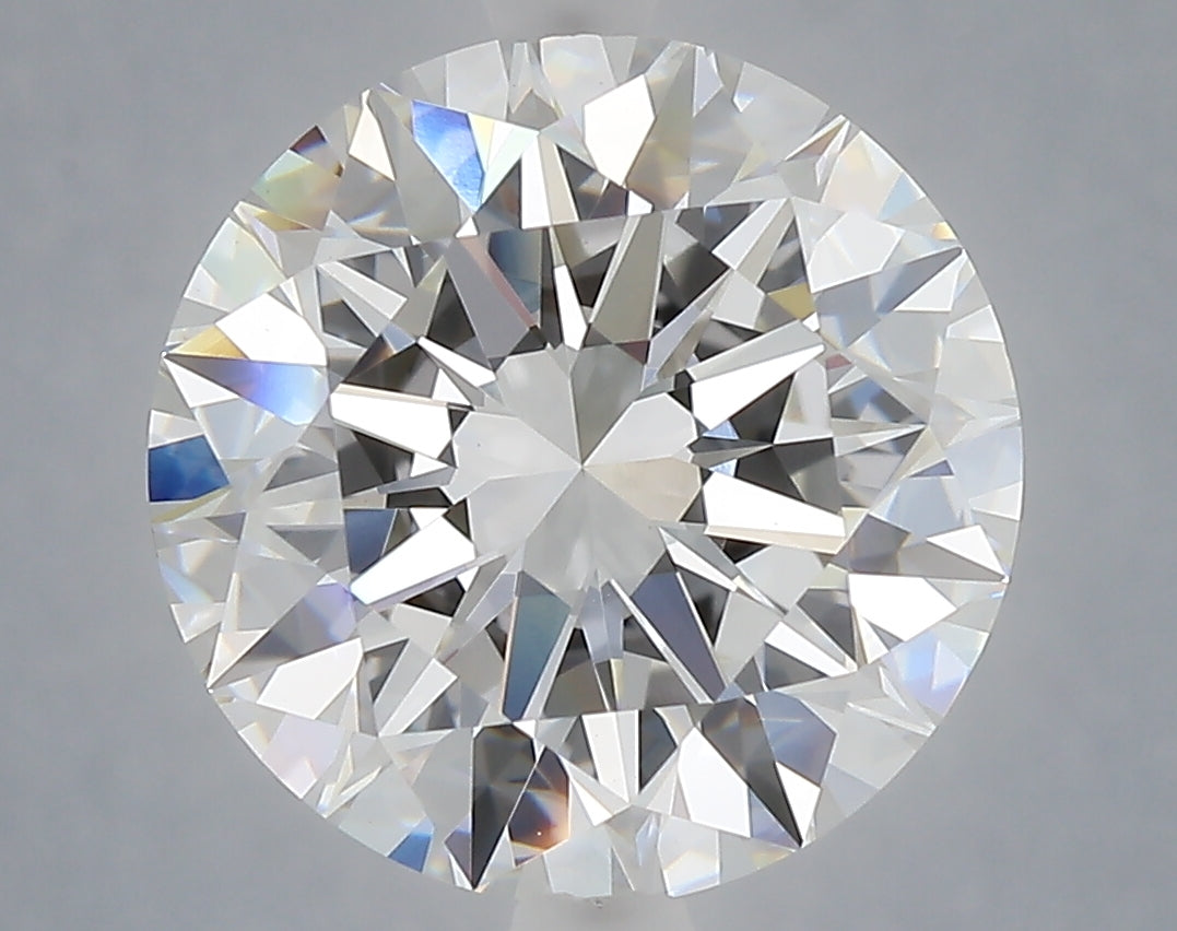 6.05 Carat Round Shaped, Excellent Cut, E Color, VVS2 Clarity, IGI Certified Lab Grown Diamond