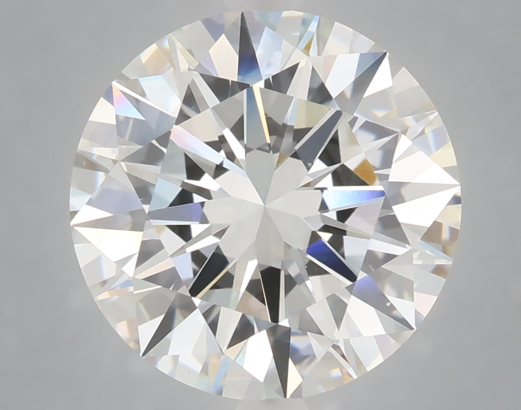 6.01 Carat Round Shaped, Excellent Cut, F Color, VS1 Clarity, IGI Certified Lab Grown Diamond