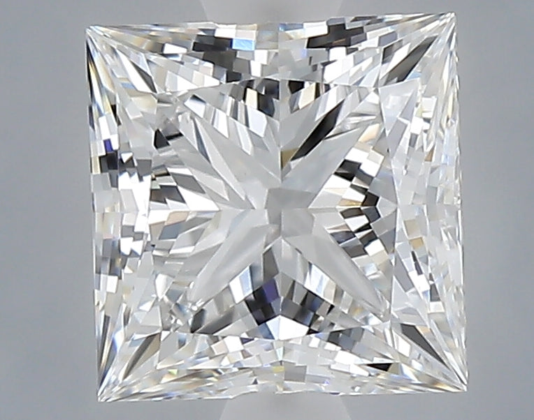 1.76 Carat Princess Shaped, Ideal Cut, D Color, VVS2 Clarity, IGI Certified Lab Grown Diamond