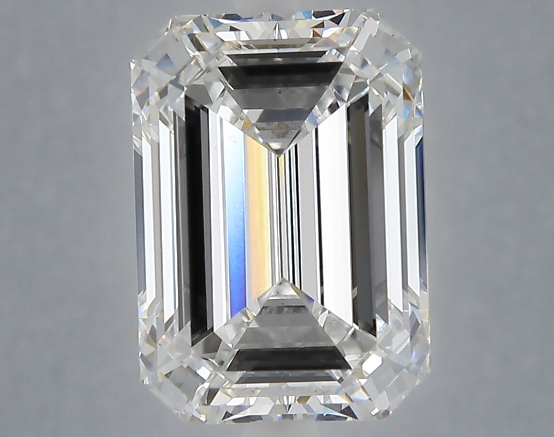 6.09 Carat Emerald Shaped, Ideal Cut, F Color, VS1 Clarity, IGI Certified Lab Grown Diamond