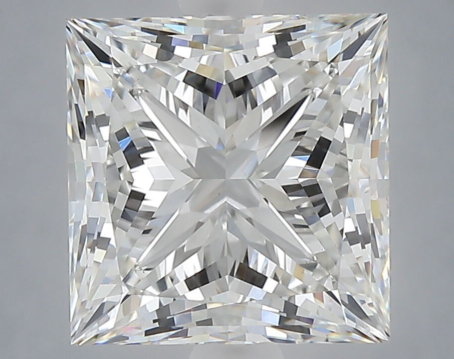 4.00 Carat Princess Shaped, Excellent Cut, F Color, VS1 Clarity, IGI Certified Lab Grown Diamond