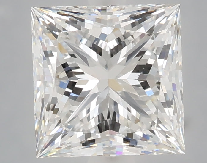 2.72 Carat Princess Shaped, Ideal Cut, E Color, VVS2 Clarity, IGI Certified Lab Grown Diamond