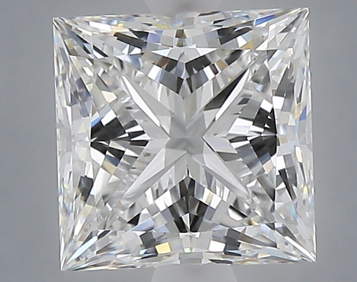 2.04 Carat Princess Shaped, Ideal Cut, E Color, VS1 Clarity, IGI Certified Lab Grown Diamond