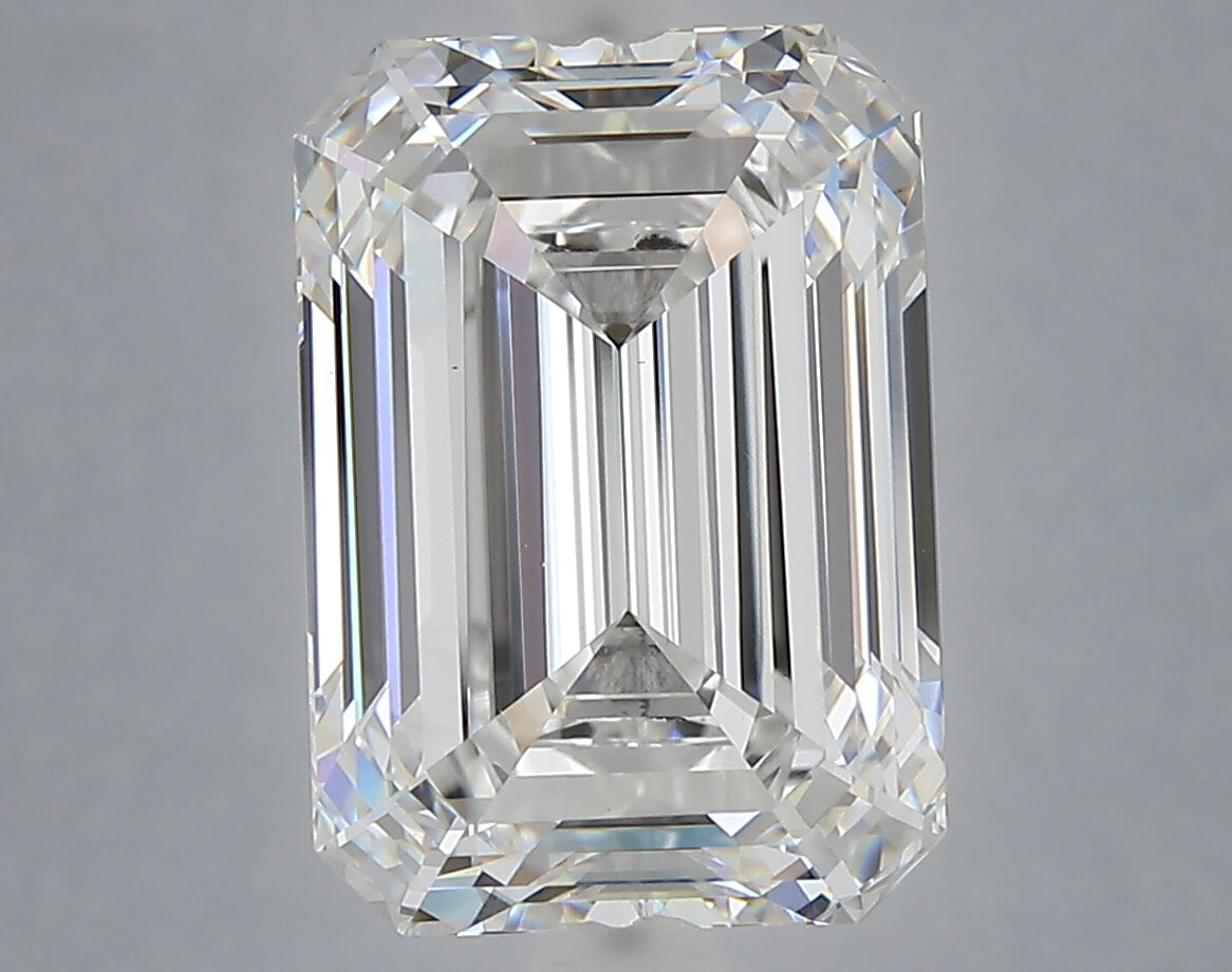 6.06 Carat Emerald Shaped, Ideal Cut, E Color, VS1 Clarity, IGI Certified Lab Grown Diamond
