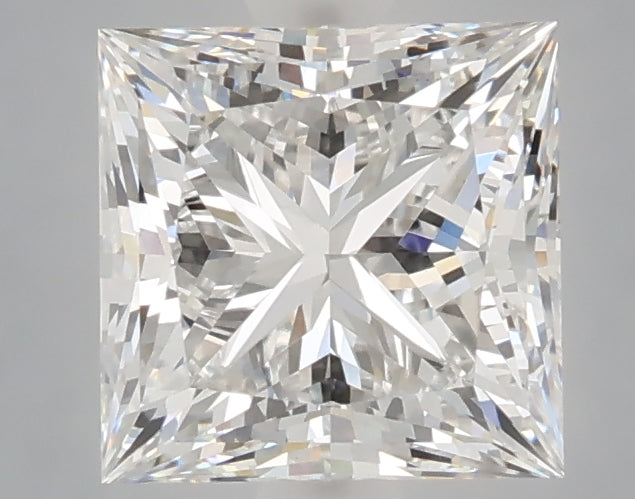2.10 Carat Princess Shaped, Ideal Cut, E Color, VS1 Clarity, IGI Certified Lab Grown Diamond