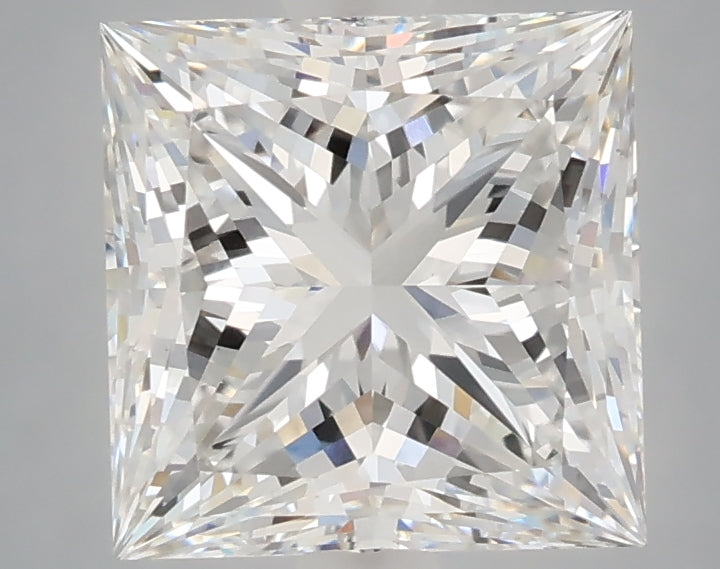 3.10 Carat Princess Shaped, Ideal Cut, E Color, VS1 Clarity, IGI Certified Lab Grown Diamond