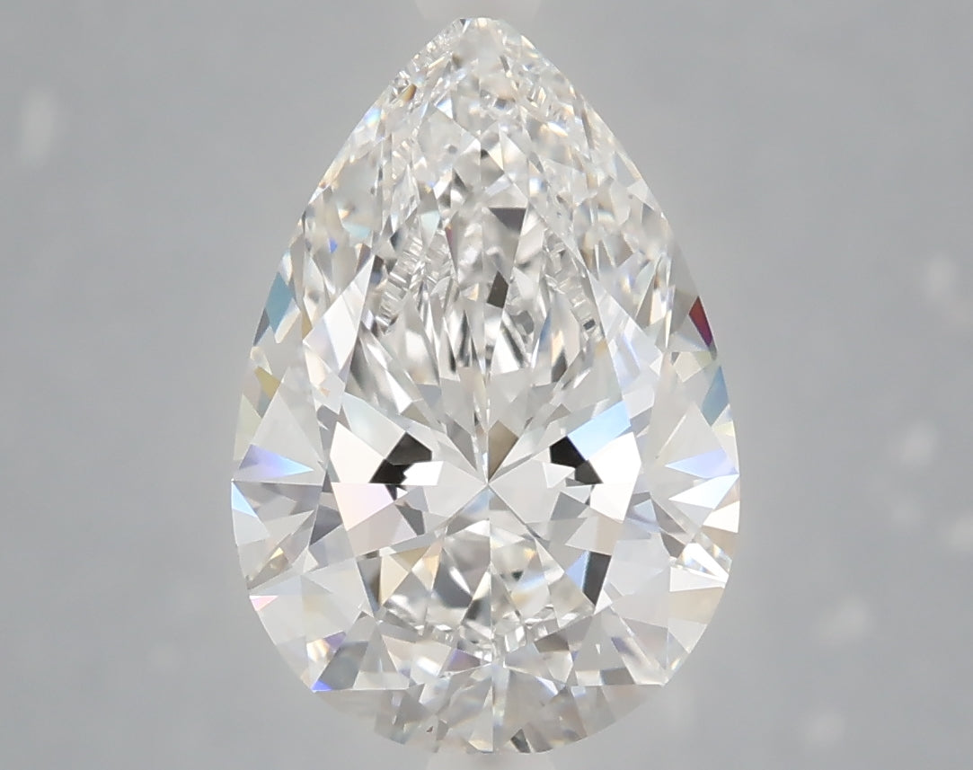 3.19 Carat Pear Shaped, Ideal Cut, E Color, VVS2 Clarity, IGI Certified Lab Grown Diamond
