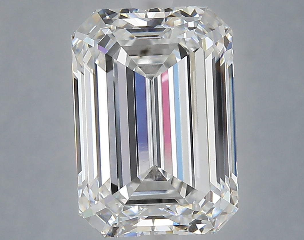5.06 Carat Emerald Shaped, Ideal Cut, E Color, VS1 Clarity, IGI Certified Lab Grown Diamond