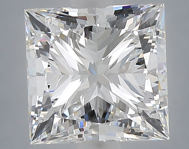 2.50 Carat Princess Shaped, Ideal Cut, E Color, VS1 Clarity, IGI Certified Lab Grown Diamond