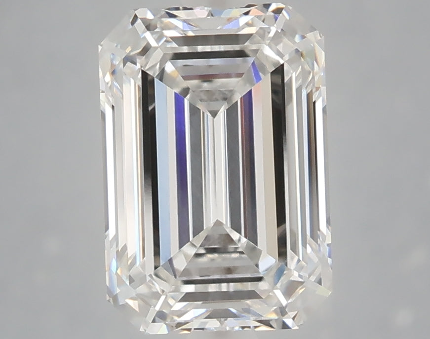 3.06 Carat Emerald Shaped, Ideal Cut, E Color, VVS2 Clarity, IGI Certified Lab Grown Diamond