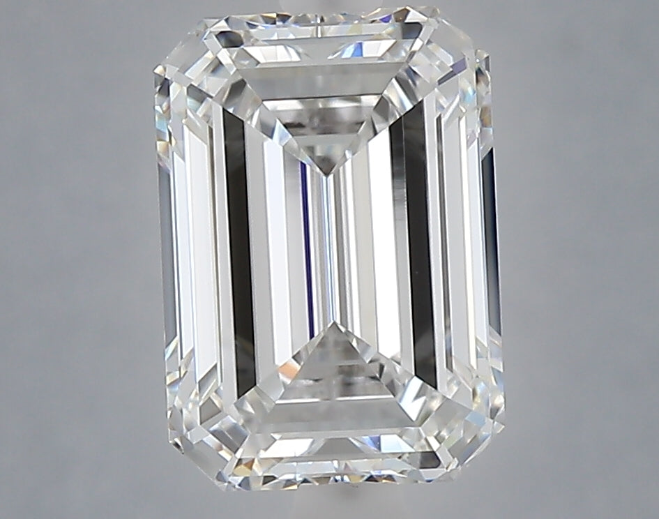 3.03 Carat Emerald Shaped, Ideal Cut, E Color, VVS2 Clarity, IGI Certified Lab Grown Diamond