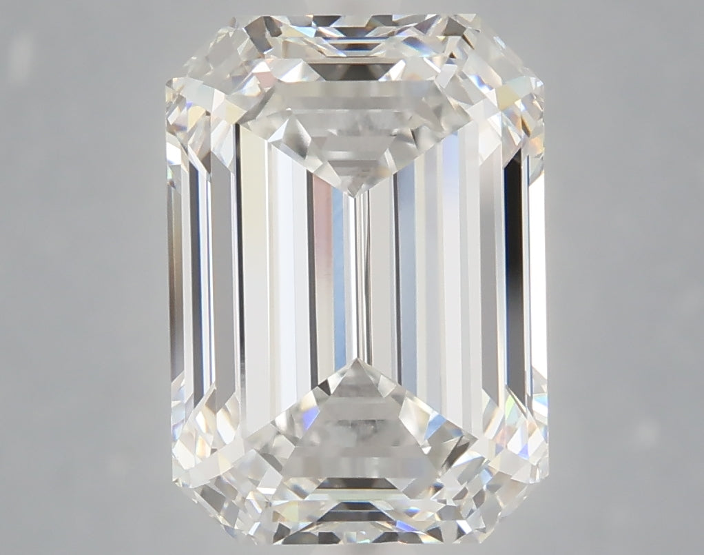 5.22 Carat Emerald Shaped, Ideal Cut, E Color, VVS2 Clarity, IGI Certified Lab Grown Diamond