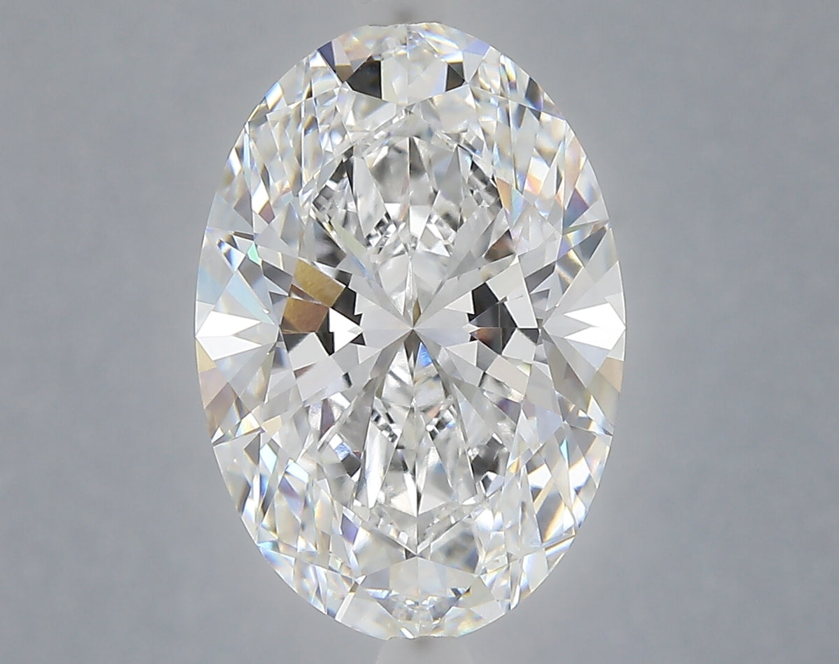 6.08 Carat Oval Shaped, Ideal Cut, E Color, VVS2 Clarity, IGI Certified Lab Grown Diamond